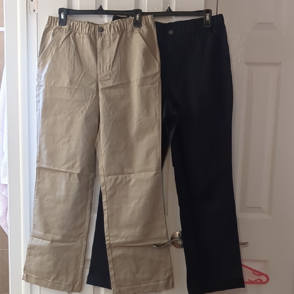 Lands' End Kids Casual Pants - Black and Tan